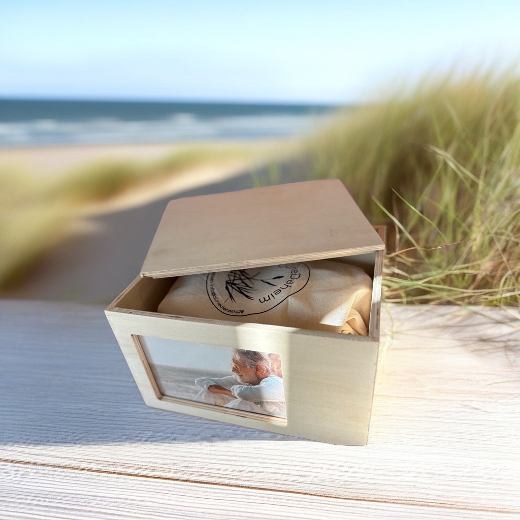 Erinnerungsbox mit Urne - Komfort Paket Urnenübergabe mit persönlichem Spruch